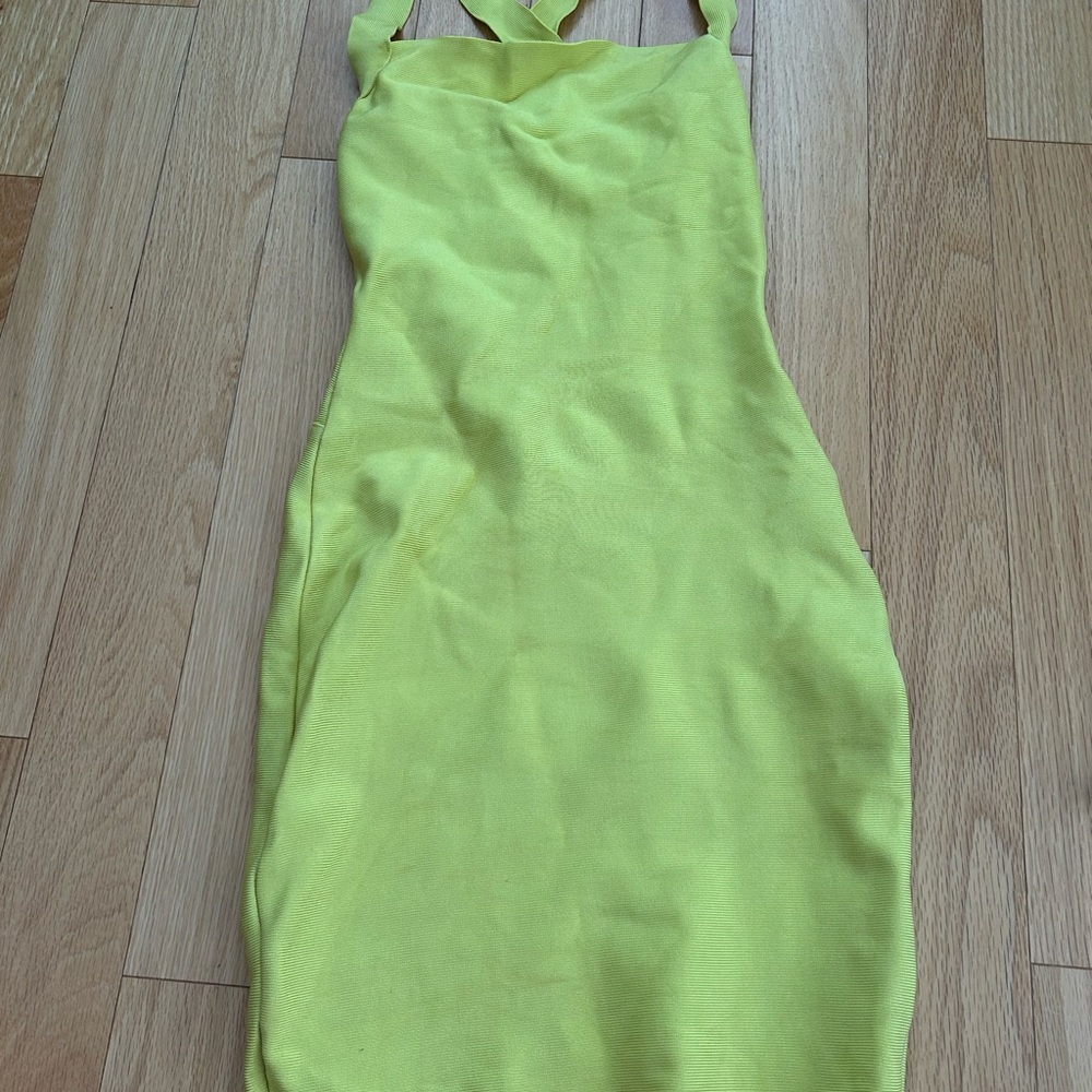 House of CB Green Bodycon Spaghetti Strap Dress